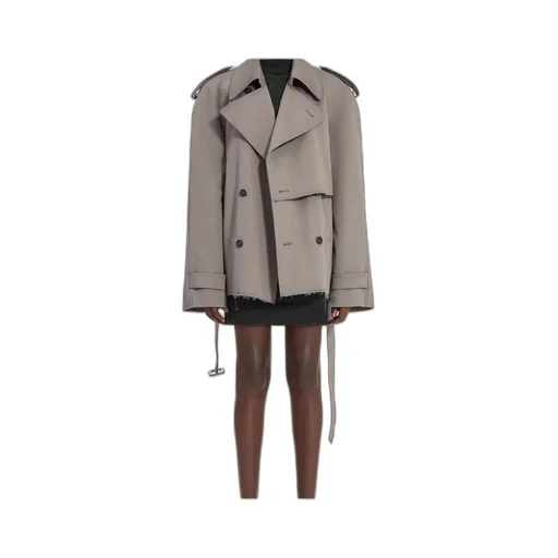 Double-Breasted Belted Trench Jacket