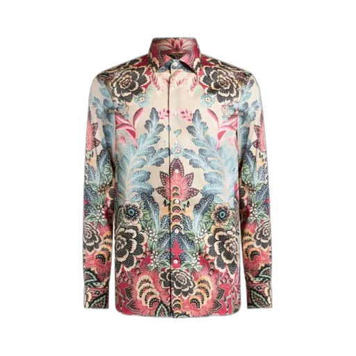 Cotton Shirt With Placed Print