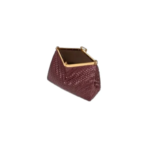 Medium Woven Leather Vela Bag