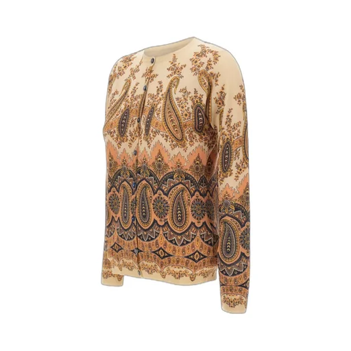 Paisley-Print Cardigan