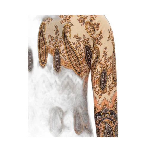 Paisley-Print Cardigan