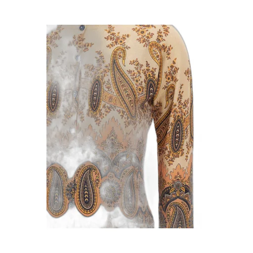 Paisley-Print Cardigan