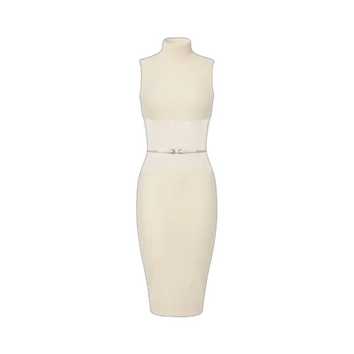 Elisabetta Franchi High-Neck Sleeveless Knit Dress