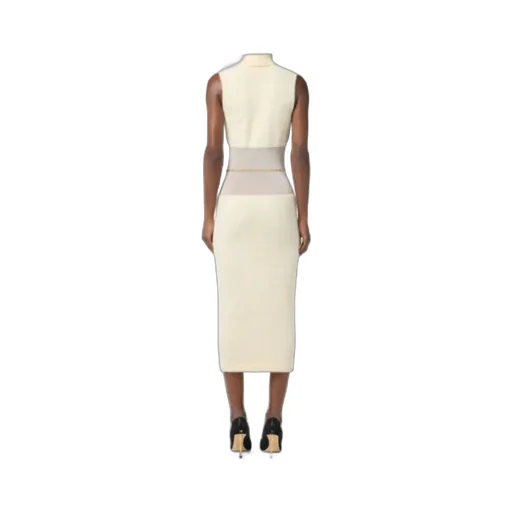 Elisabetta Franchi High-Neck Sleeveless Knit Dress