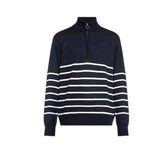 Paul & Shark Striped Half-Zip Sweater