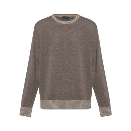 Ribbed-Hem Wool Sweater