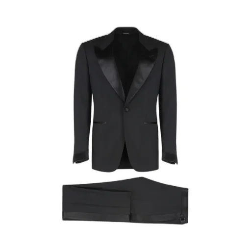 Satin-Lapels Single-Breasted Suit