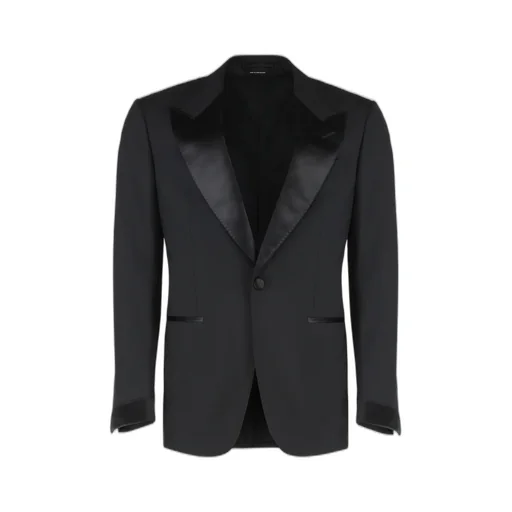 Satin-Lapels Single-Breasted Suit