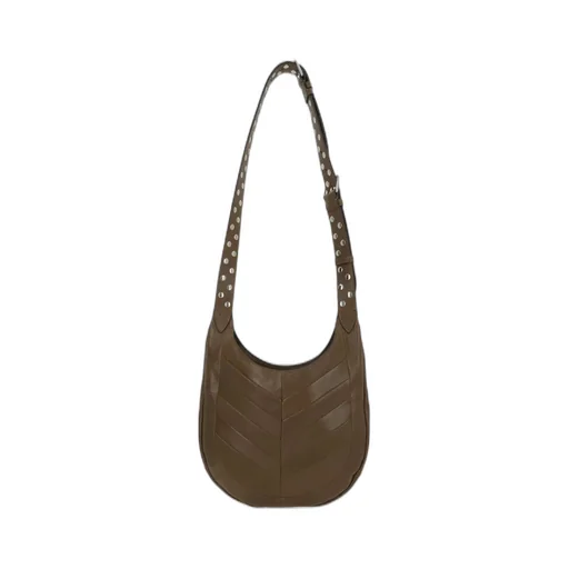 Valentino Chevron-Patterned Logo Plaque Shoulder Bag