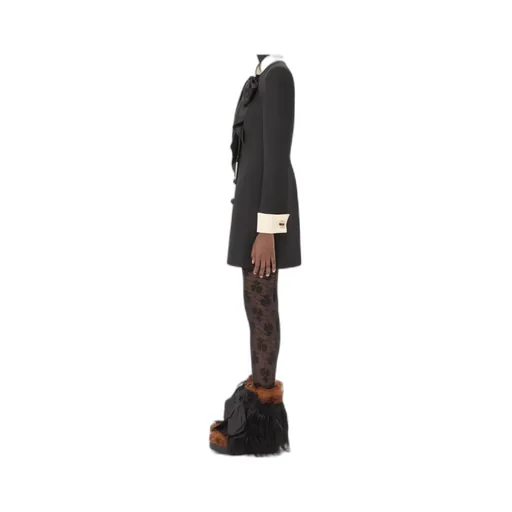 Valentino Bow Detailed Long-Sleeved Mini Dress