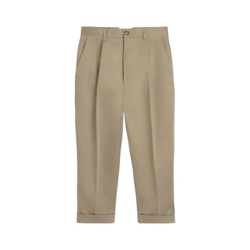 Ami Paris Pleated Straight-Leg Trousers