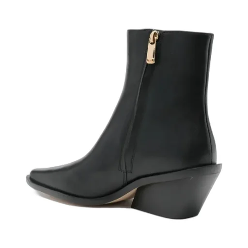 65Mm Leather Zip-Fastening Cowboy Boots