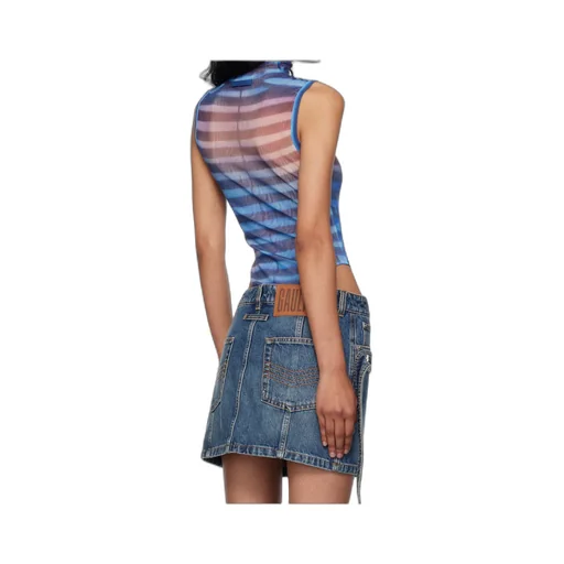 Printed Striped Bodysuit