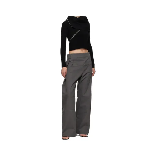 Ribbed Zipped High-Neck Sweater