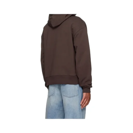 Brown Printed Wood Hoodie
