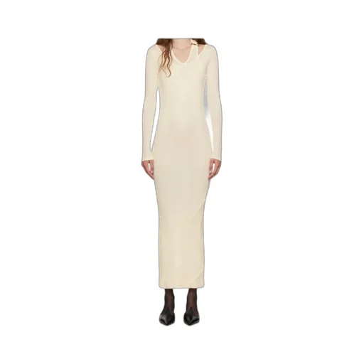Jean Paul Gaultier Ribbed Twisted Double Layer Piercing Dress