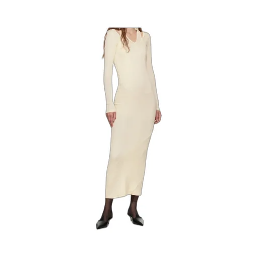 Jean Paul Gaultier Ribbed Twisted Double Layer Piercing Dress
