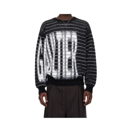 Striped Jacquard Crew-Neck Sweater