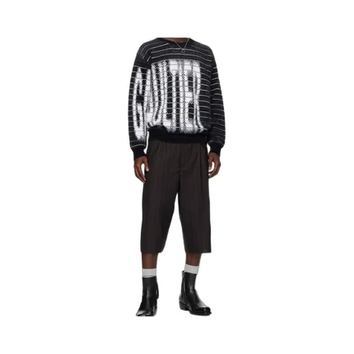 Striped Jacquard Crew-Neck Sweater