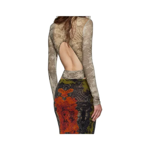 MÉDaillon-Print Bodysuit