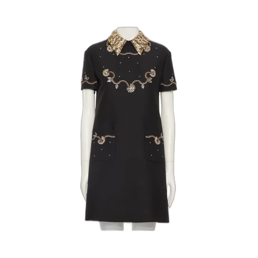 Lapel Short Sleeve Dress