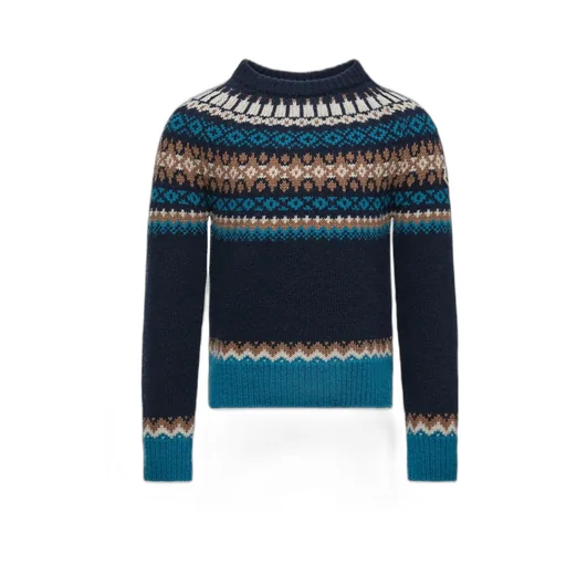 Moncler Enfant Fair-Isle Pattern Crewneck Knitted Jumper