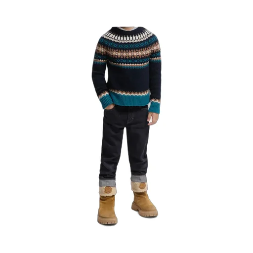 Moncler Enfant Fair-Isle Pattern Crewneck Knitted Jumper