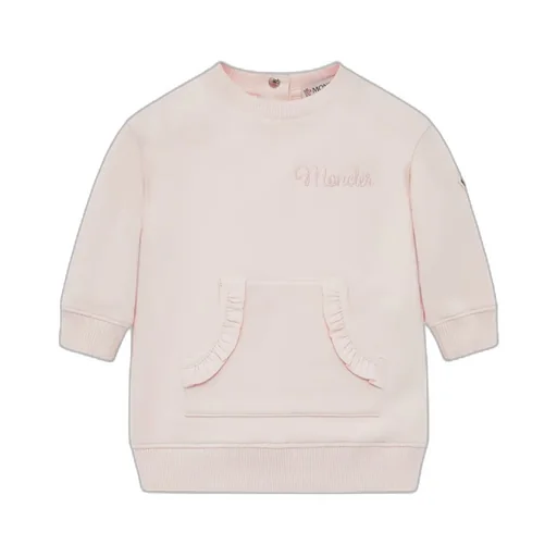 Embroidered Logo Cotton Sweatshirt Dress