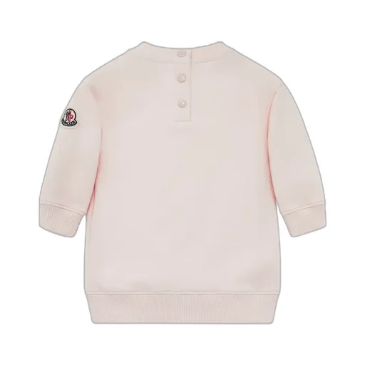Embroidered Logo Cotton Sweatshirt Dress