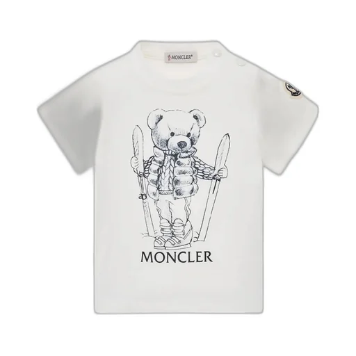 Teddy Bear Motif Cotton T-Shirt