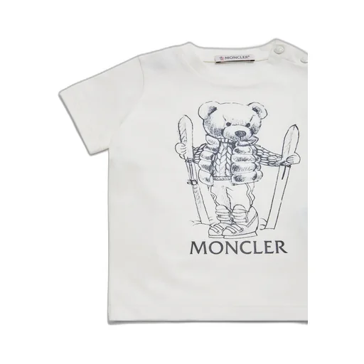 Teddy Bear Motif Cotton T-Shirt