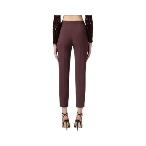 Double-Crpe Zip Trousers