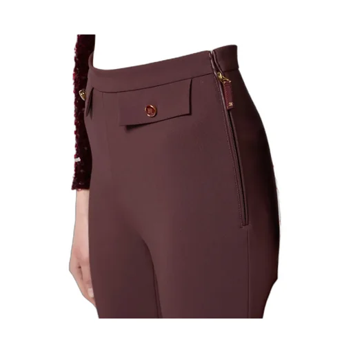 Double-Crpe Zip Trousers
