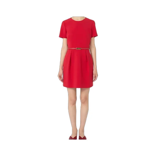 Max Mara Studio Kefalos Short-Sleeved Belted Dress