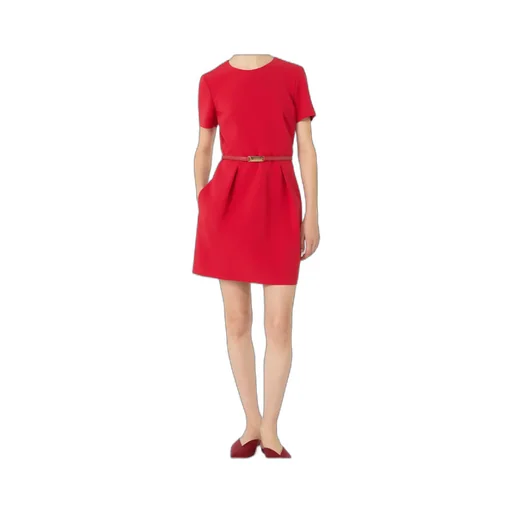 Max Mara Studio Kefalos Short-Sleeved Belted Dress