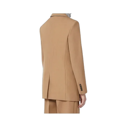 Single Breasted Grain De Poudre Wool Blazer