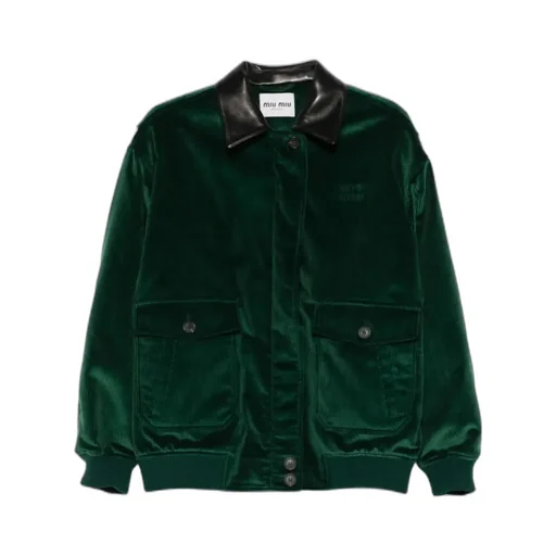 Miu Miu Logo-Detailed Long-Sleeved Coat