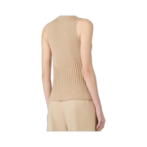 Cotton Yarn And Viscose Crepe Gilet