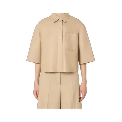 Nappa Leather Cropped Jacket