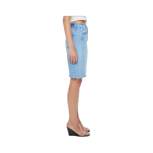 Mother Frayed Hem Denim Shorts