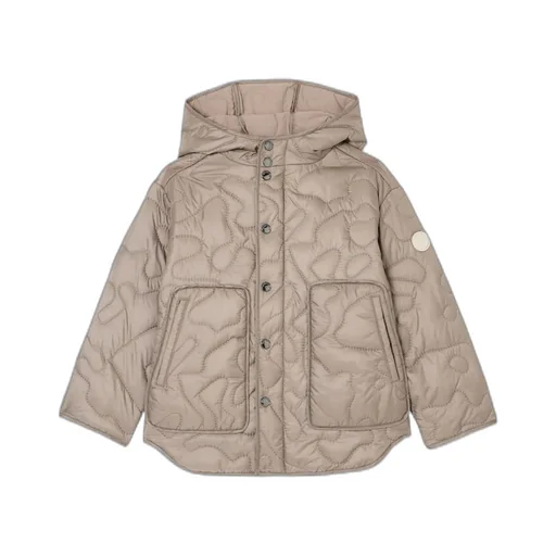 3D Quilted Flower-Pattern Jacket