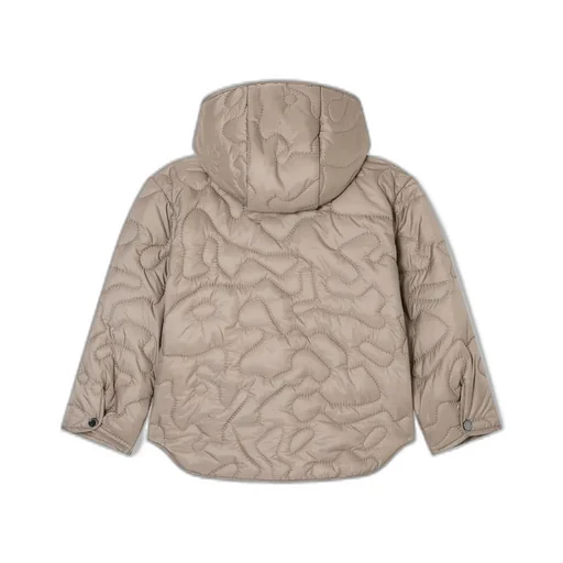 3D Quilted Flower-Pattern Jacket
