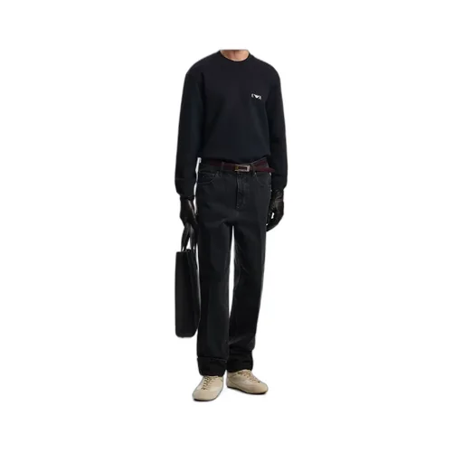 Emporio Armani Logo Embroidered Crewneck Sweatshirt