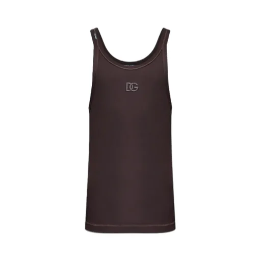 Logo-Embroidered Ribbed Tank Top