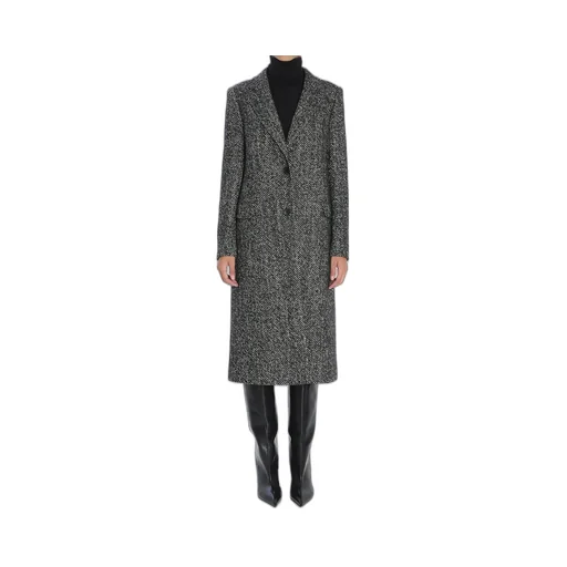 Amanda Herringbone Wool Coat