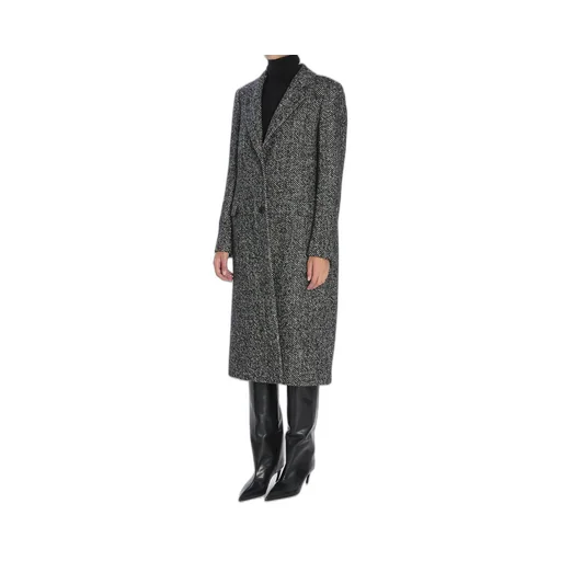 Amanda Herringbone Wool Coat
