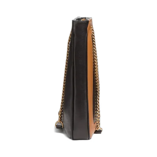 V-Detail Chain Tote Bag