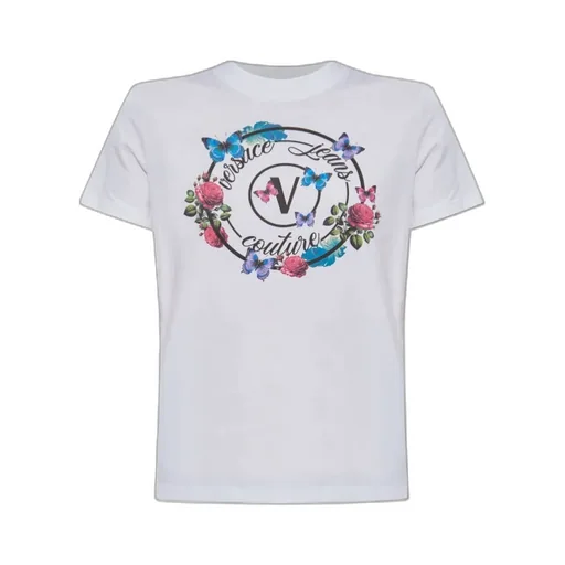 Floral-Butterfly Print T-Shirt