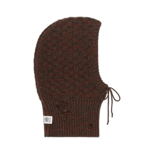 Mm6 Maison Margiela Logo Patch Distressed Balaclava