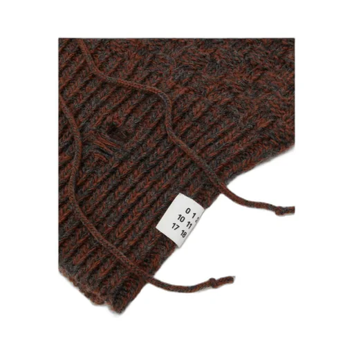 Mm6 Maison Margiela Logo Patch Distressed Balaclava